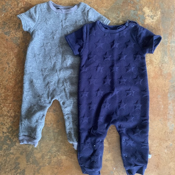 Pair of Rosie Pope short sleeve rompers - Picture 2 of 4